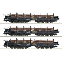 ROCO 6600263 H0 3-tlg. Set: Schwerlast-Flachwagen Sas, NS, Ep. IV ROCO 6600263 H0 3-tlg. Set: Schwerlast-Flachwagen Sas, NS, Ep. IV von Roco