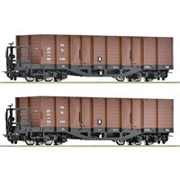 ROCO 6640004 H0e 2-tlg. Set: Offene Güterwagen OOm/s, ÖBB, Ep. IV von Roco