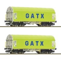 ROCO 6680011 TT 2-tlg. Set: Schiebeplanenwagen Shimmns, GATX, Ep. VI von Roco