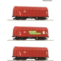 ROCO 6680012 TT 3-tlg. Set: Schiebeplanenwagen Shimmns, DB AG, Ep. VI ROCO 6680012 TT 3-tlg. Set: Schiebeplanenwagen Shimmns, DB AG, Ep. VI von Roco
