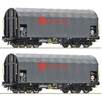ROCO 76039 H0 2er Set Schiebeplanenwagen, Ermewa, Ep. VI ROCO 76039 H0 2er Set Schiebeplanenwagen, Ermewa, Ep. VI von Roco