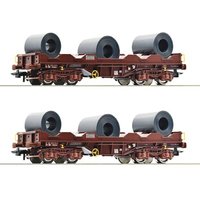 ROCO 76338 H0 2-tlg. Set: Coiltransportwagen Shimmns, SNCB, Ep. V-VI von Roco
