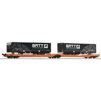 ROCO 77403 H0 Doppeltaschen-Gelenkwagen Sdggmrs 738/T3000e, Wascosa, Ep. VI ROCO 77403 H0 Doppeltaschen-Gelenkwagen Sdggmrs 738/T3000e, Wascosa, Ep. VI von Roco