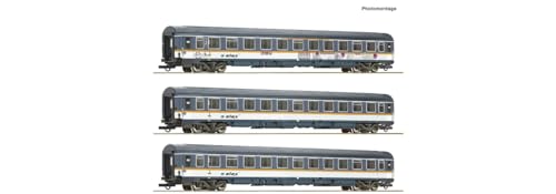Roco 3-TLG. Set: Eurofima-Wagen Alex Länderbahn GmbH | DC | Spur H0#74018 Roco 3-TLG. Set: Eurofima-Wagen Alex Länderbahn GmbH | DC | Spur H0#74018 von Roco