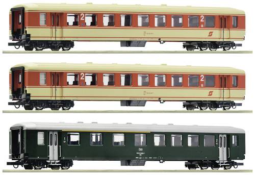 Roco 6200027 H0 3er-Set 2: „Jaffa-Express“ der ÖBB 2. Klasse Bpo, 1./2. Klasse ABpo von Roco