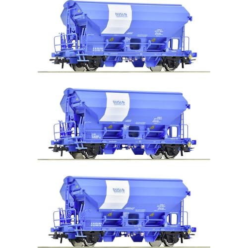 Roco 6600134 H0 3er-Set Schwenkdachwagen der Duslo von Roco