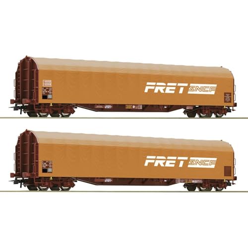 Roco 6600161 H0 2er-Set Schiebeplanenwagen der SNCF Roco 6600161 H0 2er-Set Schiebeplanenwagen der SNCF von Roco