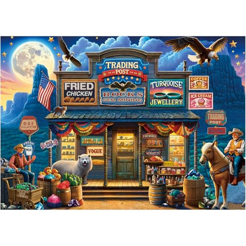 Rocorose Puzzle 1000 Teile für Erwachsene, Trading Post Puzzle Herausfordernde Spielabende für Familienfeier Urlaub Puzzle Wohnkultur Rocorose Puzzle 1000 Teile für Erwachsene, Trading Post Puzzle Herausfordernde Spielabende für Familienfeier Urlaub Puzzle Wohnkultur von Rocorose