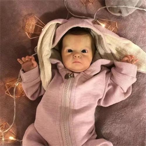 Roctiluny 18 Zoll Handgemachte Bebe Reborn Artists Neugeborene lebensechte Babypuppe Kleinkindpuppen anatomisch korrekt mit Kleidung Geschenk für Kinder ab 3 Jahren von Roctiluny