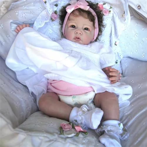 Roctiluny 20-Zoll-Reborn-Babypuppen realistische Neugeborene lebensechte Kleinkindpuppen anatomisch korrekt mit Kleidung Geschenk für Kinder ab 3 Jahren von Roctiluny