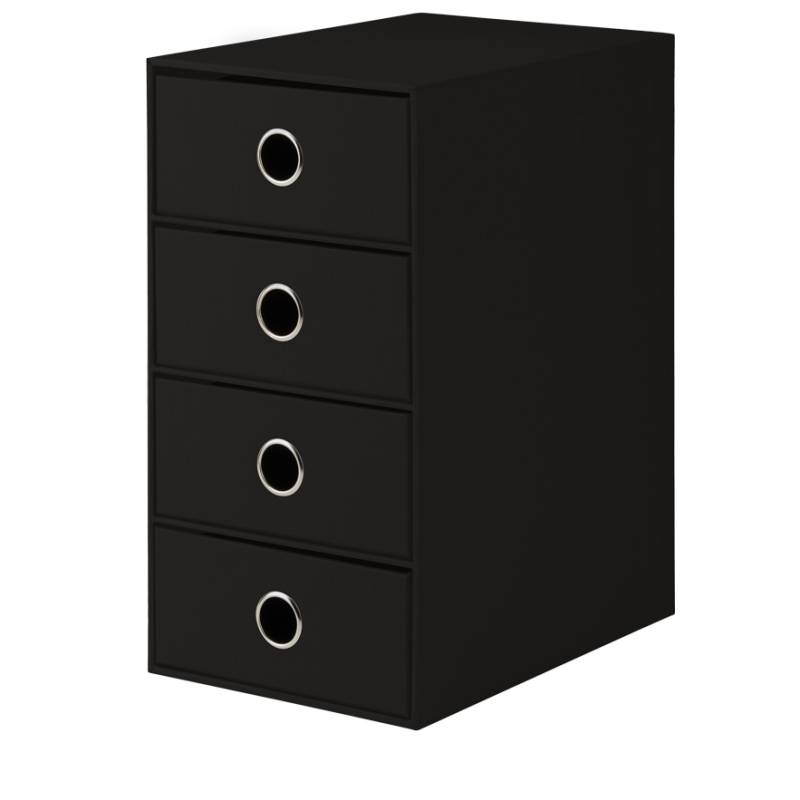 Rössler S.O.H.O. Schubladenbox A5 vierfach schwarz von Rössler Papier