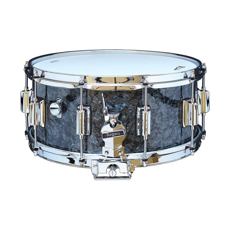 Rogers Dyna-Sonic 14" x 6,5" Model 37 Beavertail Snare Black Diamond Rogers Dyna-Sonic 14" x 6,5" Model 37 Beavertail Snare Black Diamond von Rogers