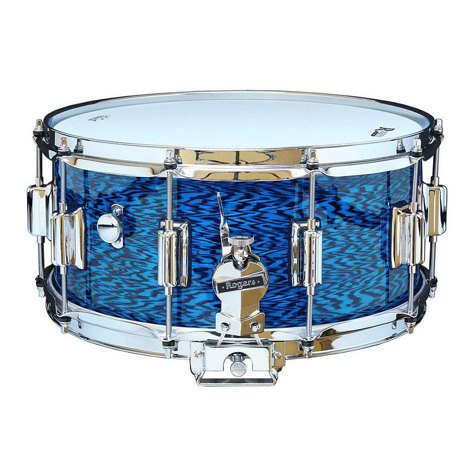 Rogers Dyna-Sonic 14" x 6,5" Model 37 Beavertail Snare Blue Onyx Rogers Dyna-Sonic 14" x 6,5" Model 37 Beavertail Snare Blue Onyx von Rogers