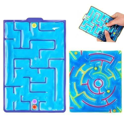 2 Stück Autismus Spielzeug,ADHD Fidget Toys,Sensorik Labyrinth Squeeze Toys,Gel Gefüllte Sensorische Spielzeug,Fidget Quetschspielzeug,für Autismus Autistische Kinder Angst von Roinaid