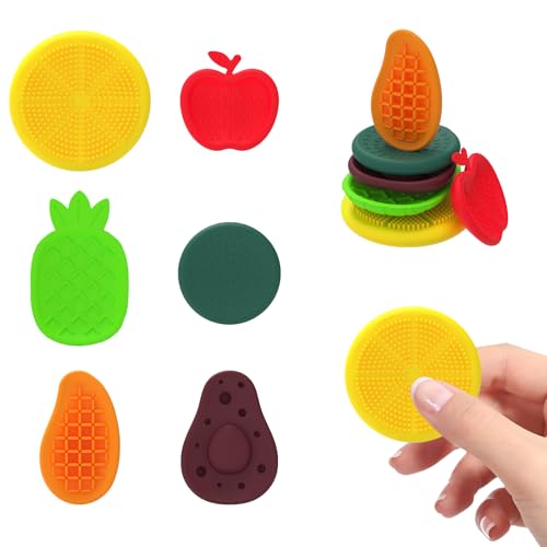 6 Stück Antistress Spielzeug, Stressabbau Spielzeug für Kinder & Erwachsene, Stressabbau Kinder Beruhigend & Konzentrationsfördernd, Stress Toy (Fruchtform) von Roinaid