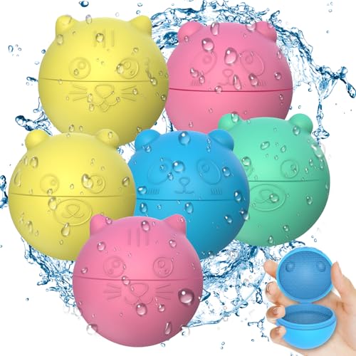 6 Stück Wasserbomben Wiederverwendbar 4 Stile 4 Farben Wiederverwendbare Wasserbomben Wasserbomben Selbstschließend Wasserballons, für Wasserspielzeug Pool Spielzeug Strandspielzeug 6 Stück Wasserbomben Wiederverwendbar 4 Stile 4 Farben Wiederverwendbare Wasserbomben Wasserbomben Selbstschließend Wasserballons, für Wasserspielzeug Pool Spielzeug Strandspielzeug von Roinaid