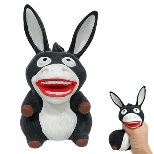 Anti Stress Spielzeug,Squishy Anti Stressball Squishies,Anti-Druck-Anti Stress Squeeze Spielzeug,Weiches Lustiger Esel Quetschspielzeug ,Geeignet für Kinder und Erwachsene (Schwarz) von Roinaid