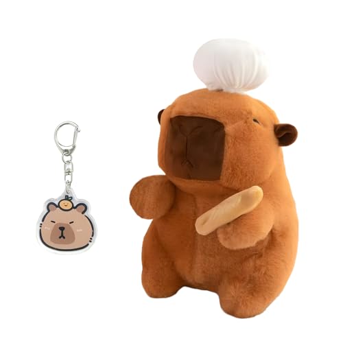 Roinaid Capybara Kuscheltier Capybara Plüschtier 25Cm Geeignet Als Geschenk für Jungen und Mädchen Heimdekoration Wird mit Einem Schlüsselanhänger Geliefert von Roinaid