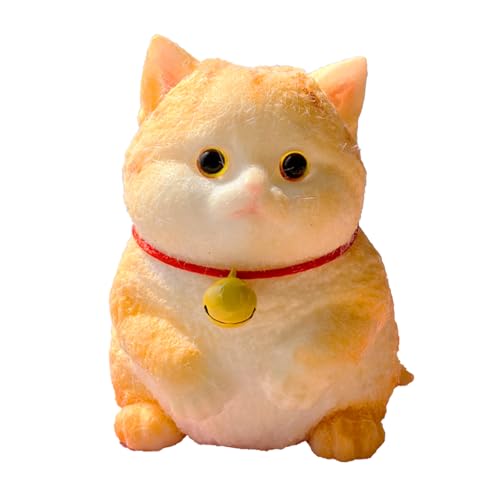 Squishy Katze Orange Squishy Cat,Molliges Katzen-Quetschspielzeug TPR Süßes Cute Squeeze Spielzeug Katze,Cat Squish Toys Geeignet für Kinder und Erwachsene,Weihnachtsfeiergeschenke von Roinaid