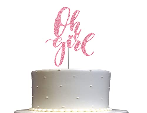 Oh Girl Cake Topper Rosa Glitzer, Babyparty Party Dekoration, Premium Qualität, stabiler doppelseitiger Glitzer, Acrylstab Hergestellt in den USA Oh Girl Cake Topper Rosa Glitzer, Babyparty Party Dekoration, Premium Qualität, stabiler doppelseitiger Glitzer, Acrylstab Hergestellt in den USA von RokAPary