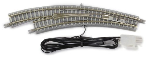 Rokuhan 97026 - Bogenweiche, Links R220/195-30° und Gleis gebogen R195-30° (Bettung angeschnitten) von Rokuhan