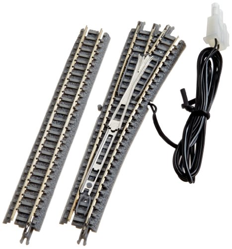 Rokuhan 97056 - E-Weiche rechts R490-13°, 110 mm und Gleis gerade, 110 mm (Betonschwellen, angeschnitten) von Rokuhan