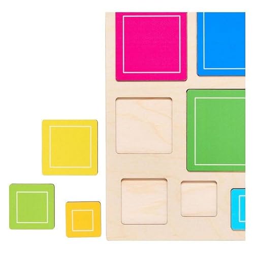 Rolf - Relief Houten Vormenpuzzel Ontdek Vierkanten, 10st. von Rolf