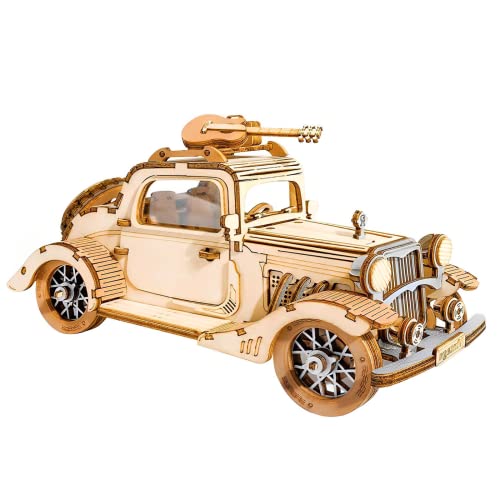 Rolife 3D Auto Puzzles für Erwachsene Holzmodell Anfänger Oldtimer von Rolife