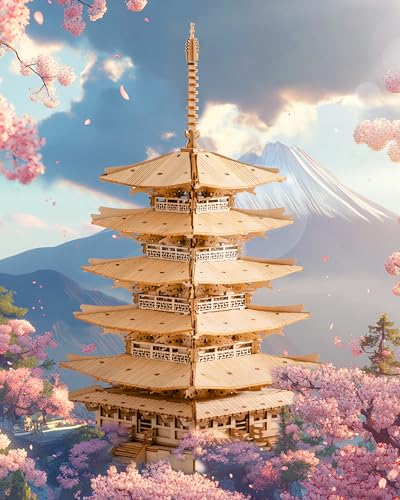 Rolife 3D Puzzle Holz Modellbau Fünfstöckige Pagode Turm für Erwachsene Teenager DIY Modellbausatz Erwachsene Basteln Puzzle Geschenke und Dekoration, Five-storied Pagoda Basteln Japanische Deko Rolife 3D Puzzle Holz Modellbau Fünfstöckige Pagode Turm für Erwachsene Teenager DIY Modellbausatz Erwachsene Basteln Puzzle Geschenke und Dekoration, Five-storied Pagoda Basteln Japanische Deko von Rolife