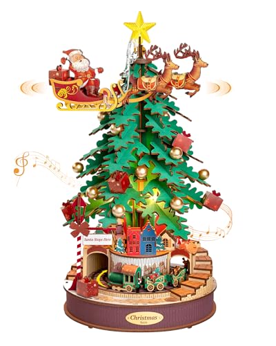 Rolife 3D Puzzle für Erwachsene zum Bauen Weihnachtsbaum Spieluhr mit Spinnzug Holzmodellbausätze mit Musik und LED Licht Kreative Geschenke für Weihnachten Rolife 3D Puzzle für Erwachsene zum Bauen Weihnachtsbaum Spieluhr mit Spinnzug Holzmodellbausätze mit Musik und LED Licht Kreative Geschenke für Weihnachten von Rolife