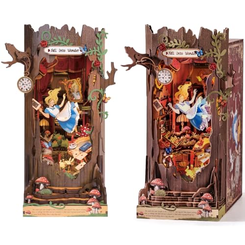 Rolife Book Nook Kit für Erwachsene DIY Miniature House mit Licht Fall into Wonder Booknook Bausatz 3D-Holzpuzzle Bücherstütze für Regal Bibliothek Bücherregal Dekoration Rolife Book Nook Kit für Erwachsene DIY Miniature House mit Licht Fall into Wonder Booknook Bausatz 3D-Holzpuzzle Bücherstütze für Regal Bibliothek Bücherregal Dekoration von Rolife