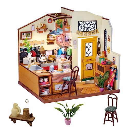 Rolife DG159 Miniatur-Puppenhaus-Set, Bastelsets für Erwachsene, Schreibtischdekoration, Geschenkidee für Frauen und Mädchen von Rolife