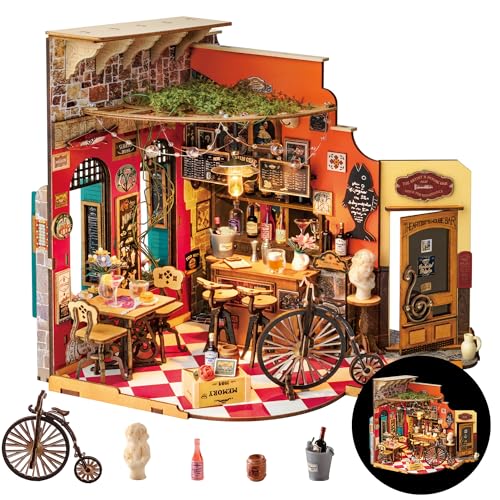 Rolife DIY Miniatur Kit Cheers Bar Dining, DIY Book Nook Bücherregal Dekor für Erwachsene, Winziges Haus Modellbauset, DIY Handwerk Kit Halloween für Erwachsene (Cheers Bar Dining) von Rolife