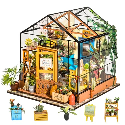 Rolife DIY Miniatur Puppenhaus Kit 1:24 Gewächshaus Mini Haus Möbel Frauen Mädchen Geburtstag Geschenk Weihnachten Valentinstag von Rolife