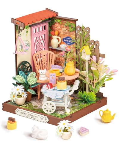 Rolife DIY Miniature House Miniatur Haus Bausatz Selber Bauen Deko für Schreibtisch oder Bücherregal Fancy Tea Yard 3D Holzpuzzle Modellbausatz Diorama Modellbau Bastelset für Erwachsene DS038 Rolife DIY Miniature House Miniatur Haus Bausatz Selber Bauen Deko für Schreibtisch oder Bücherregal Fancy Tea Yard 3D Holzpuzzle Modellbausatz Diorama Modellbau Bastelset für Erwachsene DS038 von Rolife