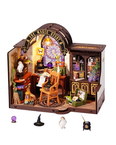 Rolife Miniatur Haus, Miniatur Haus Selber Bauen The Magic Study, Deko für Schreibtisch oder Bücherregal, Puppenhäuser Miniatur Tiny House Bausatz Geschenk DG166 Rolife Miniatur Haus, Miniatur Haus Selber Bauen The Magic Study, Deko für Schreibtisch oder Bücherregal, Puppenhäuser Miniatur Tiny House Bausatz Geschenk DG166 von Rolife