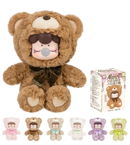 Rolife Nanci Action Figur Bunter Schokoladen Cutie Bär Plüschspielzeug Überraschungsbox Sammelfiguren Geburtstagsgeschenke von Rolife