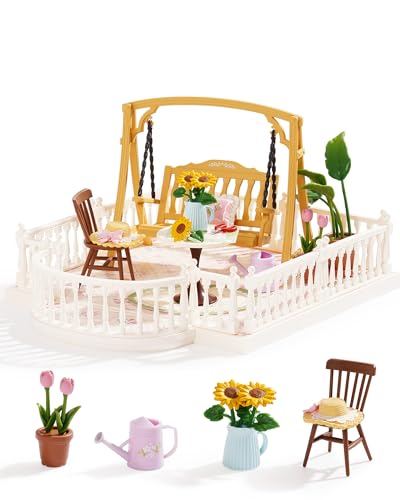 Rolife Super Creator Accessoires DIY Miniaturhaus-Set, Kompatibel mit Super Kit, Weihnachts und Geburtstagsgeschenk für Kinder, Modellbausätze für Erwachsene zum Selberbauen (Sonnige Balkon-Terrasse) von Rolife