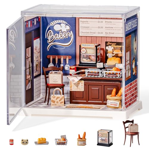 Rolife Super Creator DIY Miniaturhaus-Set Puppenhausdekoration, Tiny House Weihnachts- und Geburtstagsgeschenk für Kinder, Modellbausatz für Erwachsene (Butter Bakery House) von Rolife
