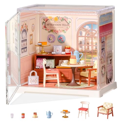 Rolife Super Creator DIY Miniaturhaus-Set Puppenhausdekoration, Tiny House Weihnachts- und Geburtstagsgeschenk für Kinder, Modellbausatz für Erwachsene zum Zusammenbauen (Honigtee-Lounge) von Rolife