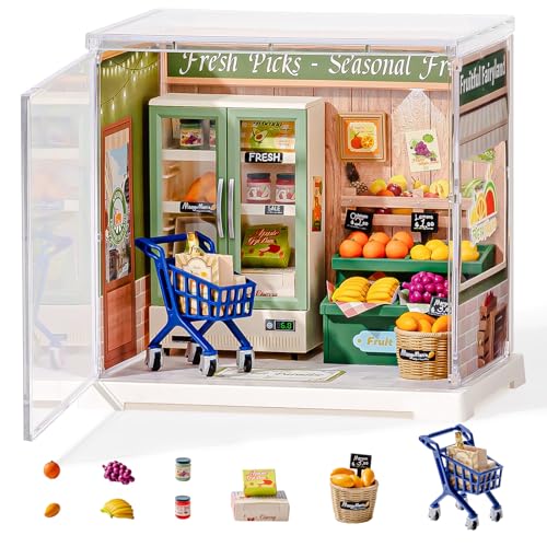 Rolife Super Creator DIY Miniaturhaus-Set Puppenhausdekoration, kleines Haus Weihnachts- und Geburtstagsgeschenk für Kinder, Modellbausätze für Erwachsene zum Zusammenbauen (Natur-Energie-Früchte) von Rolife