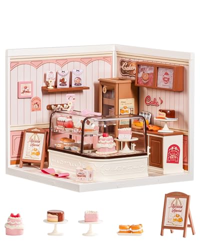 Rolife Super Creator Tasty Cake Shop, DIY Miniaturhaus Bausätze mit Licht, Puppenhaus für Sammelfiguren, Modellbau-Kit für Erwachsene & Kinder ab 8 +, perfektes Weihnachts- und Geburtstagsgeschenk von Rolife