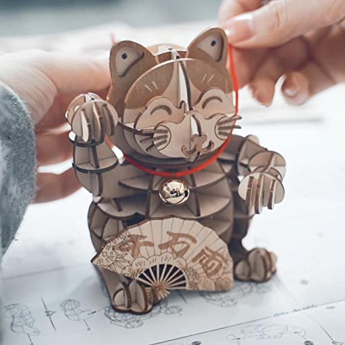 Rolife 3D-Puzzle, Modellbausätze für Erwachsene zum Bauen, Geschenk für Männer und Kinder, TG303 Plutus Cat von Rolife