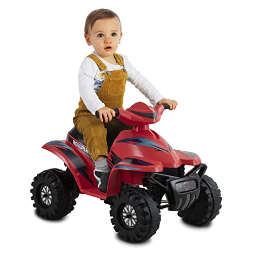 Rollplay Mini Elektro-Quad Racing, für Kinder ab 1,5 Jahren, Bis max. 35 kg, 6 Volt Akku, 3 km/h, Elektrofahrzeug, Rot, Kinderfahrzeug - 26641 von Rollplay