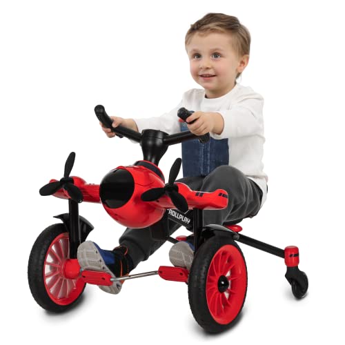 Rollplay Flex Pedal Drifter, Mit Pedale, Tretfahrzeug, zusammenklappen, für Kinder ab 1,5 Jahre, Bis max. 35 kg, Rot, Kinderfahrzeug - 45714 von Rollplay