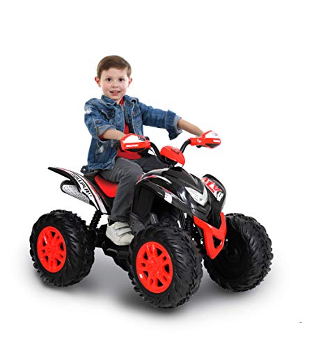 Rollplay Elektro-Quad Powersport ATV Max 12V, Elektrofahrzeug für Kinder ab 3 Jahre, Softstart, 5 km/h Bis max. 35 kg, 12-Volt-Akku, schwarz 35551 Rollplay Elektro-Quad Powersport ATV Max 12V, Elektrofahrzeug für Kinder ab 3 Jahre, Softstart, 5 km/h Bis max. 35 kg, 12-Volt-Akku, schwarz 35551 von Rollplay