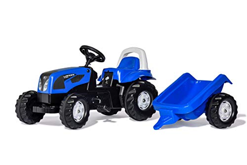 Rolly Toys 011841 - rollyKid Landini Powerfarm Traktor mit Anhänger (für Kinder von 2,5 bis 5 Jahren, Überrollbügel) von Rolly Toys