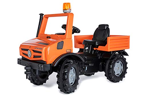 Rolly Toys Unimog Service Tretauto ab 3 Jahren | Auto zum selber fahren mit Flüsterlaufreifen und Blinklicht | Tretfahrzeug, Tretauto ab 3, 038237 von ROLLY TOYS