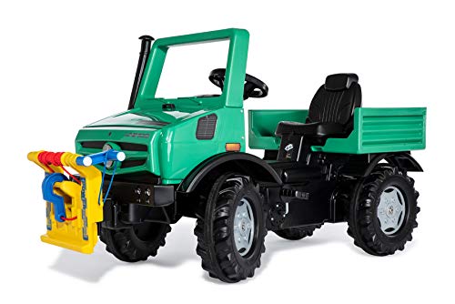 Rolly Toys Unimog Forst Tretauto ab 3 Jahren | Forst Auto zum selber fahren mit Flüsterlaufreifen und Blinklicht | Tretfahrzeug, Tretauto ab 3, 038244 von Rolly Toys