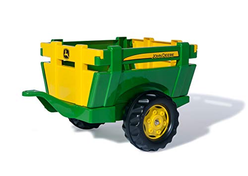 Rolly Toys 122103 - rollyFarm Trailer John Deere, Einachsanhänger, Traktoranhänger mit Heckklappe, Alter 2,5 - 10 Jahre von Rolly Toys